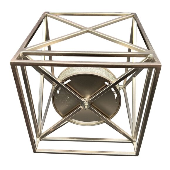 Bath & Body Works Rare Metal Large Square Luminary 3 Wick Candle Holder Textured - Picture 10 of 11